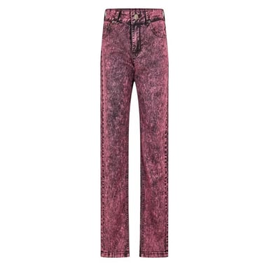 Criminal Damage - "SOS" Jeans für Herren (Burgunderrot)