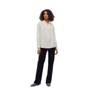 Vero Moda Gestreiftes Langarmhemd für Damen/Damen (Schneeweiß (Farbe))