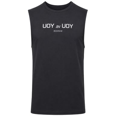 BoxRaw Du gegen Dich Herren Schwarzes Muskelshirt