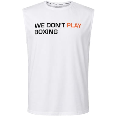 BoxRaw Wir Spielen Nicht Boxen Herren Weißes Muskelshirt