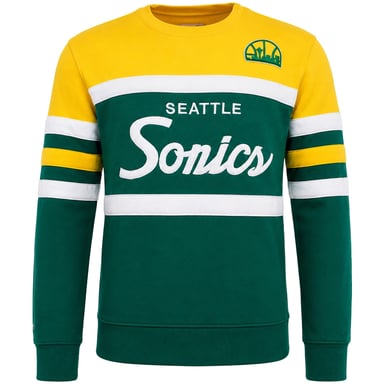 Mitchell & Ness NBA Seattle Supersonics Head Coach Herren Grün Pullover