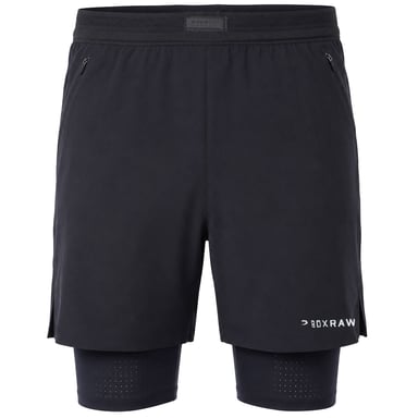 BoxRaw Sparring Club 2in1 Herren Schwarz Shorts