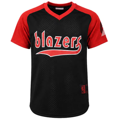 Mitchell & Ness NBA Portland Trail Blazers Final Seconds Mesh Herren Schwarz T-Shirt