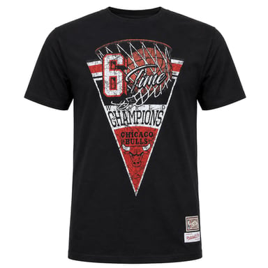 Mitchell & Ness NBA Chicago Bulls Wimpel Herren Schwarz T-Shirt