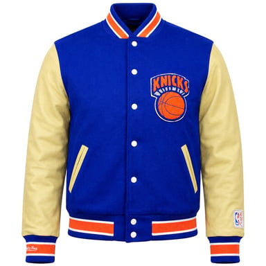 Mitchell & Ness NBA New York Knicks Herren Blau Varsity-Jacke