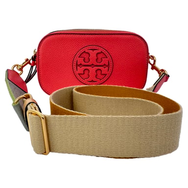 Tory Burch Mini Miller Umhängetasche aus rotem Leder