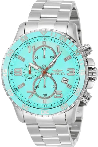 Invicta Specialty 69820 Herrenuhr - Quarzwerk - Stahl mit blauem Zifferblatt - 48 mm
