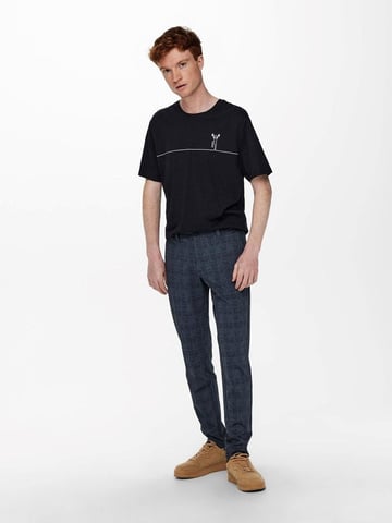 Pantalon à carreaux Mark - Bleu foncé