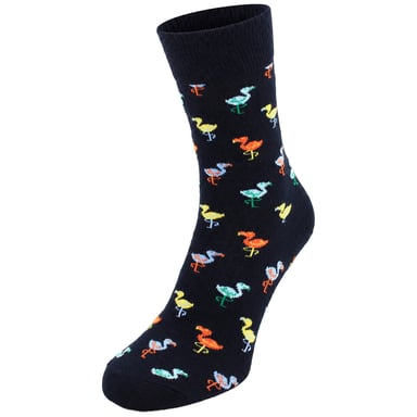 Happy Socks 1-Pack Schwarzer Flamingo