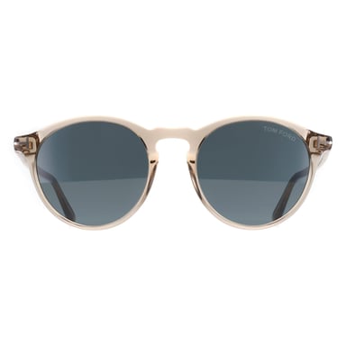 Tom Ford Aurele FT0904 57V Sonnenbrille in glänzendem Beige und Blau