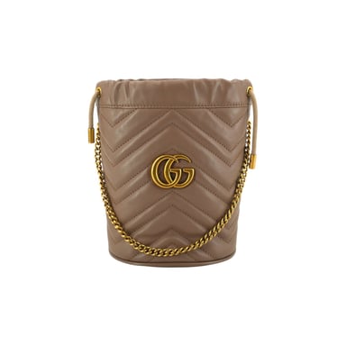 Gucci Leder-Schultertasche GG Marmont Bucket