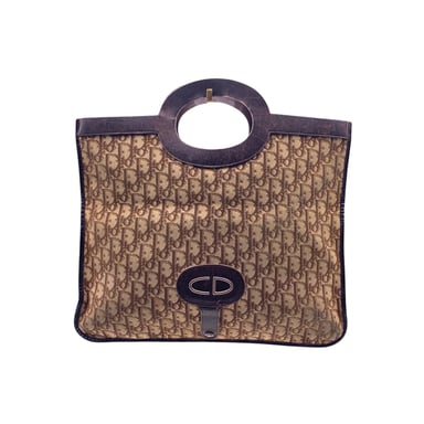 Dior Vintage Stoff-Clutch Trotter