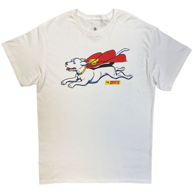 DC Comics - "Superman Krypto Flying" T-Shirt für Herren/Damen Unisex (Weiß)