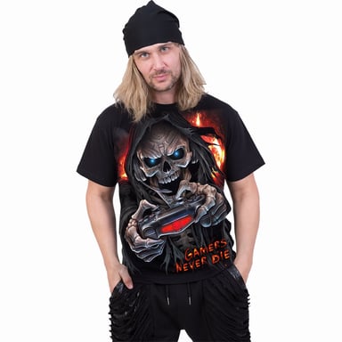 Spiral - "Respawn" T-Shirt für Herren/Damen Unisex (Schwarz)