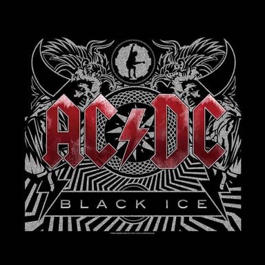AC/DC - "Black Ice" Bandana (Schwarz/Weiß/Rot)