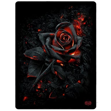 Spiral - Verbrannte Rose Decke, Fleece, Zweiseitig (Schwarz)