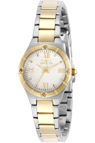 Invicta Wildflower 50390 Damenuhr - Quarzwerk - Edelstahl mit silbernem Zifferblatt - 26 mm
