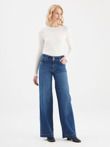 Carlotta Jeans mit mittelhohem Bund, 5 Taschen, Dunkelblau