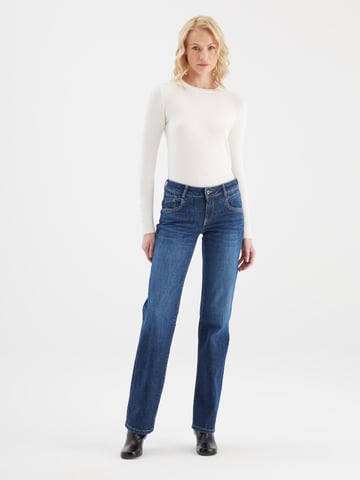 Diva Mid Waist Full Length 5 Pocket Jeans Dunkelblau