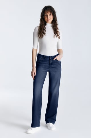 Nova Mid Waist Regular Length 5 Pocket Jeans Blau Schwarz