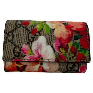 Gucci Supreme Blooms Schlüsselhalteretui in mehrfarbigem beschichtetem Canvas
