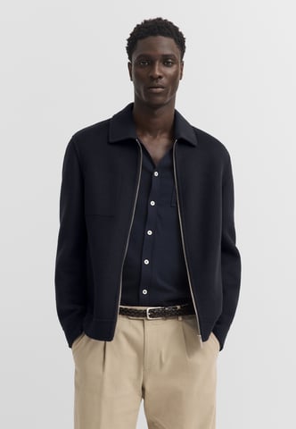 Bugatti Herren Blouson Wolle Handmade Umlegekragen