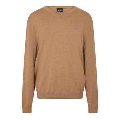 Boss - "Batisse" Pullover Top V-Ausschnitt für Herren (Mittelbeige)