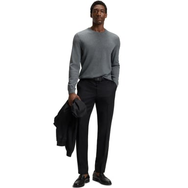 Hugo Boss - "Leno-P" Pullover für Herren (Mittelgrau)