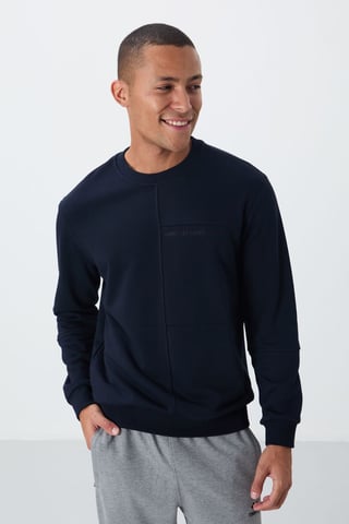 Herren Sweatshirt mit Rundhalsausschnitt