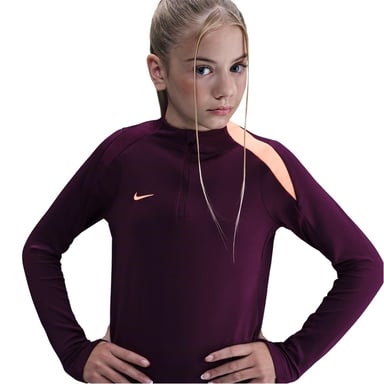 Nike - "Strike" Drill-Top für Kinder, mit kurzem Reißverschluss (Bordeaux)