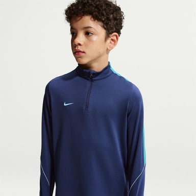 Nike - "Strike" Drill-Top für Kinder, mit kurzem Reißverschluss (Mitternachtsblau)