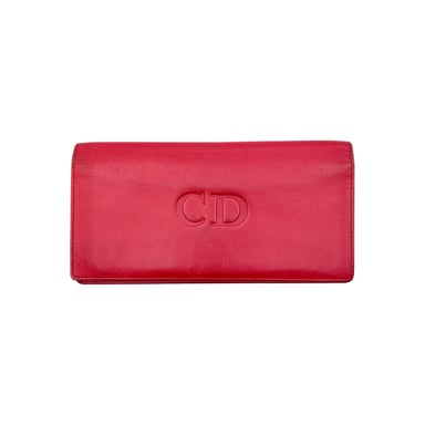Dior Vintage Ledergeldbörse mit geprägtem CD-Logo