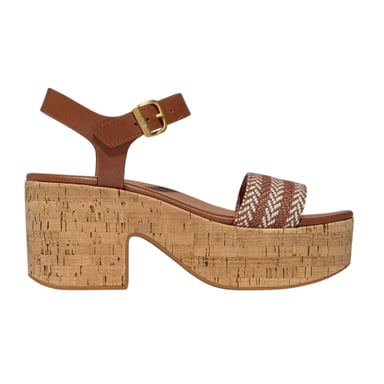 FitFlop - Sandalen für Damen, Leder, Plattform-Absatz, Plattform-Absatz (Hellbraun)