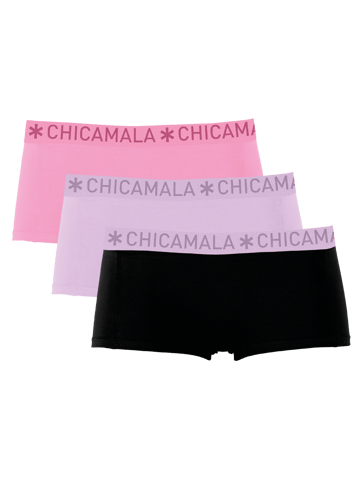 Muchachomalo Chicamala Damen-Boxershorts, 3er-Pack - Mehrfarbig