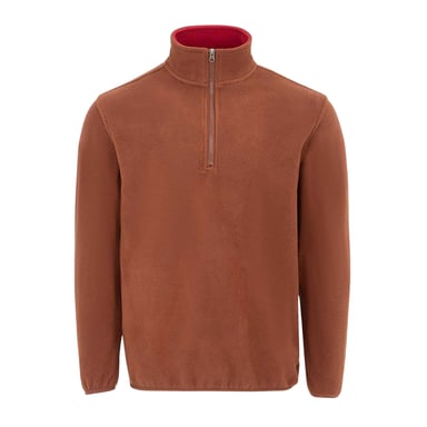 Donnay - Fleecejacke für Herren, mit kurzem Reißverschluss (Braun)