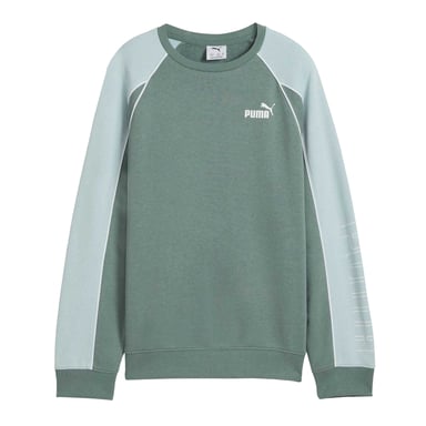 Puma - "Sportstyle" Sweatshirt für Kinder, leger, Raglan langärmelig (Grün/Mond)