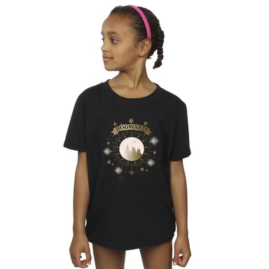 Harry Potter - "Hogwarts" T-Shirt für Mädchen (Schwarz)