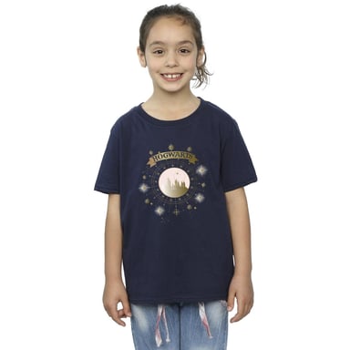Harry Potter - "Hogwarts" T-Shirt für Mädchen (Marineblau)