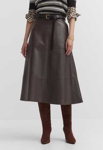 Bugatti Damen Rock A-Linie Echtleder