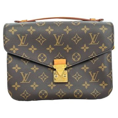 Louis Vuitton Pochette Métis Schultertasche aus braunem beschichtetem Canvas