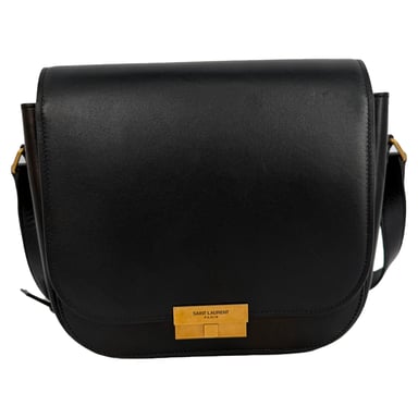 Kleine Betty Satchel-Tasche von Saint Laurent aus schwarzem Leder