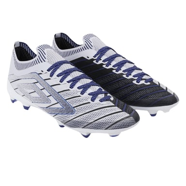 Umbro - Herren Fußballschuhe mit festem Boden "Velocita Elixir Pro" (Weiß/Schwarz/Königsblau)