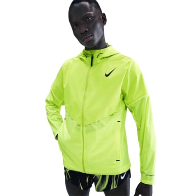 Nike - Jacke für Herren, mit Kapuze, Storm-FIT, Laufen (Volt Farbe/Schwarz)