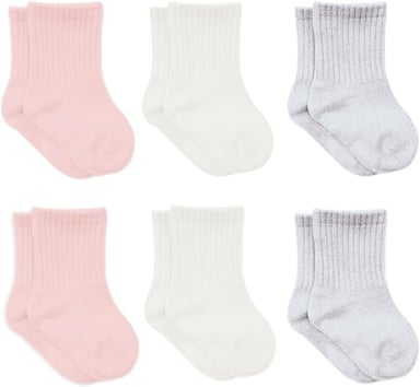 Bistyle Baby-Knöchelsocken mit rutschfester Sohle, 6 Paar | Socken aus Bio-Baumwolle für Neugeborene, Babys und Kleinkinder | Knöchelsocken für Jungen und Mädchen