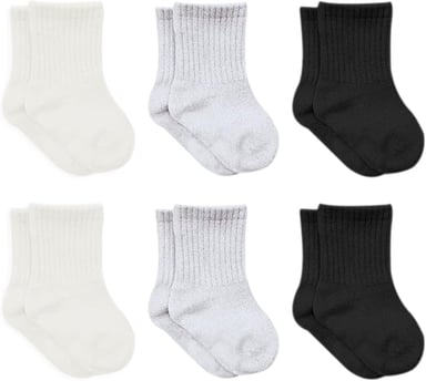 Bistyle Baby-Knöchelsocken mit rutschfester Sohle, 6 Paar | Socken aus Bio-Baumwolle für Neugeborene, Babys und Kleinkinder | Knöchelsocken für Jungen und Mädchen