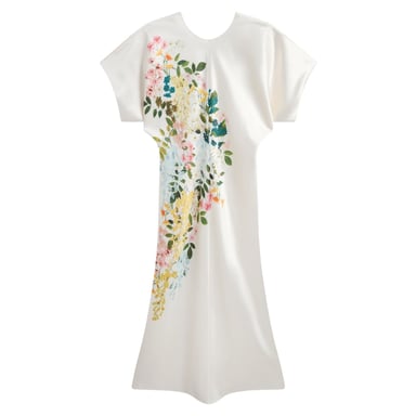 Ted Baker Myzan Kleid Mit Lässigen Ärmeln Und Taillierter Silhouette, Elfenbeinfarben