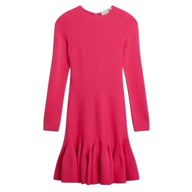 Ted Baker Loisss Flippy Rock, Langärmeliges Fuchsiafarbenes Minikleid