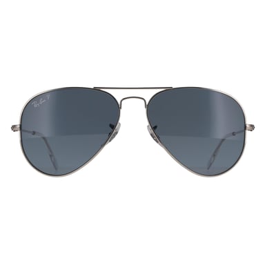 Ray-Ban Aviator RB3025 003/02 polierte silberblaue polarisierte Sonnenbrille