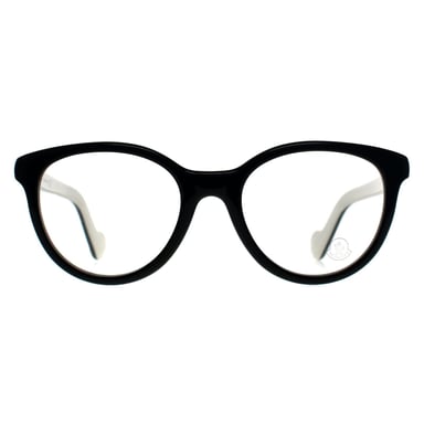 Moncler ML5043 005 glänzend schwarz und weiß Brillengestell