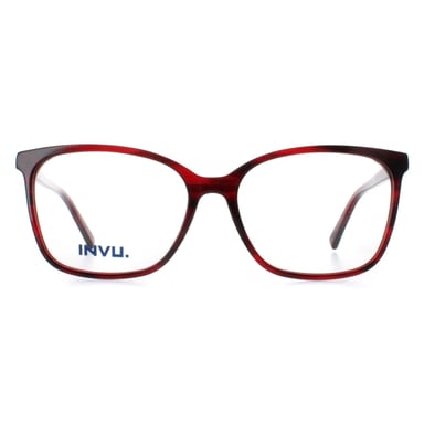 INVU B4107 C transparent bordeauxfarbenes Brillengestell